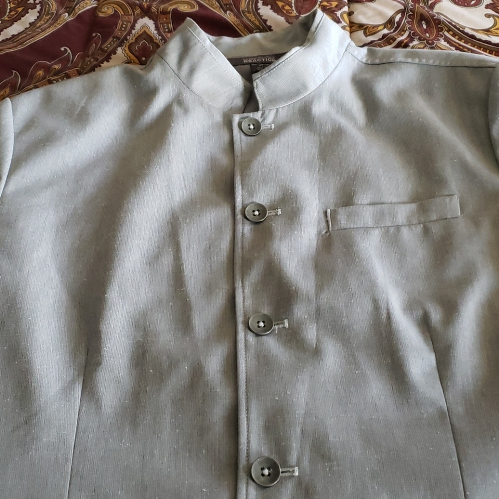 Gray suit jacket
